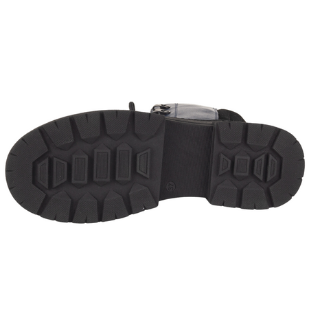 Trzewiki skórzane Syrena K-275 granatowe - wygodne i ciepłe