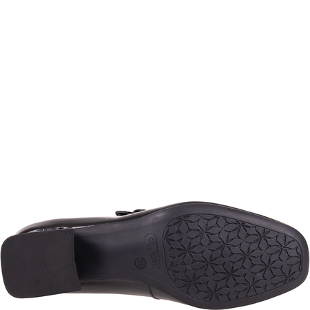 Czółenka skórzane Syrena SPU 1285 czarne lakierowane