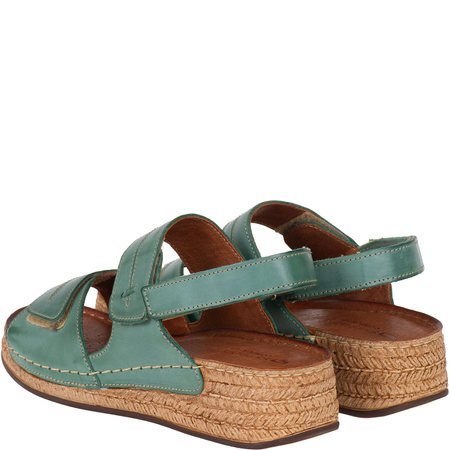 Sandały skórzane damskie marki Syrena SST 993 zielone