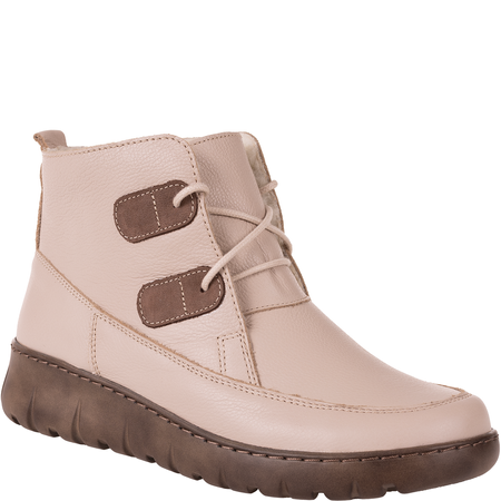 Botki damskie skórzane w kolorze jasnego beżu Syrena SH 795