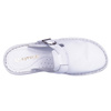 Białe klapki damskie zakryty palec skóra SYRENA  SST 22655 