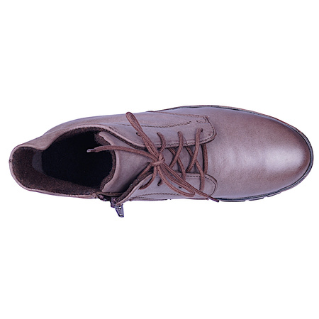 Botki damskie wiązane marki Syrena SST 4046 brązowe