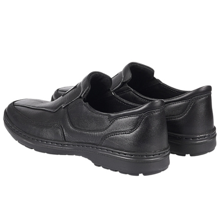 Skórzane półbuty męskie marki Syrena SST 195 czarne