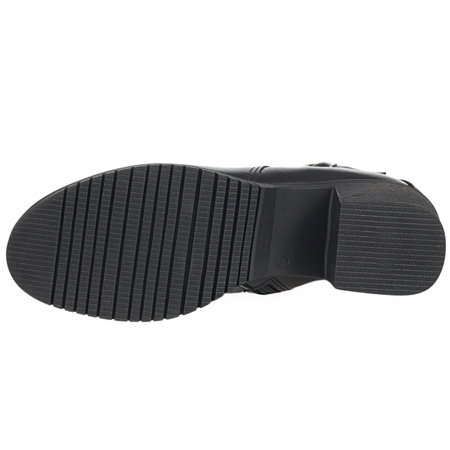 Czarne botki damskie na obcasie marki Syrena SE 0046