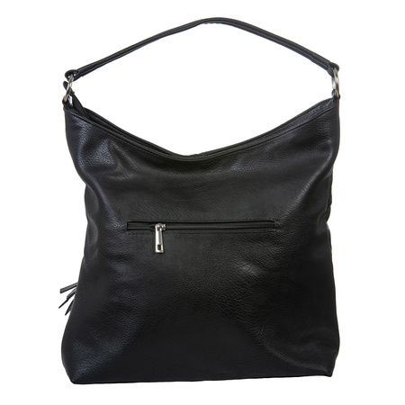 Klasyczna torebka damska pikowana w kolorze czarnym