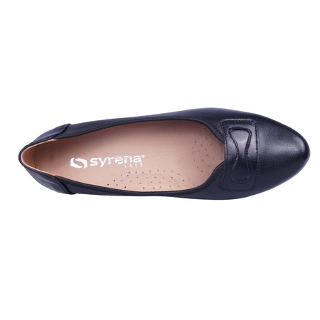 Czółenka damskie skórzane marki Syrena SE 227130 czarne