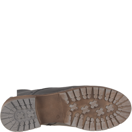 Botki damskie Syrena SST 4044 grafitowe – skórzane, komfortowe