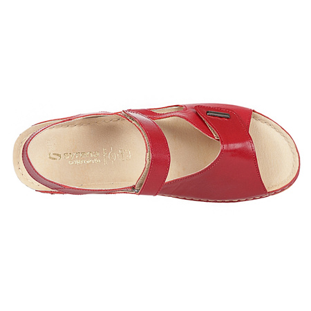 Sandały damskie skórzane SYRENA SWB 550 czerwone