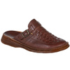 Klapki męskie skórzane Syrena  SST SST 056/360 ciemny brąz