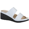 Klapki damskie Syrena SH 119 białe - skóra naturalna