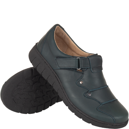 Półbuty Syrena SH 780-2S zielone - wygodne buty na rzepy