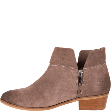 Modne botki damskie Syrena SE KO-08 cappuccino skóra welurowa