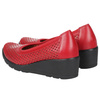 Półbuty ażurowe damskie skórzane Syrena SWB 026 czerwone