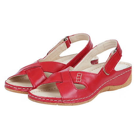 Sandały damskie skórzane Syrena Comfort SWB 531 malina