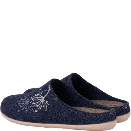 Kapcie damskie INBLU GF000030 szaro-niebieskie filcowe