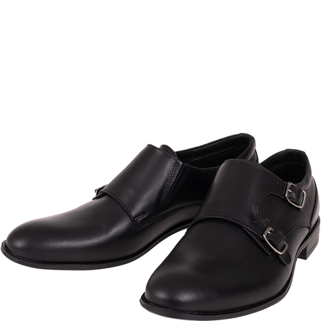 Czarne półbuty skórzane Syrena SI 311-459 z klamrami