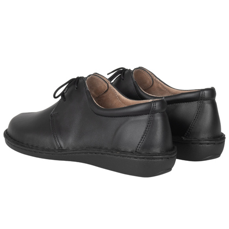 Klasyczne półbuty damskie skórzane Syrena SOT 070 czarne