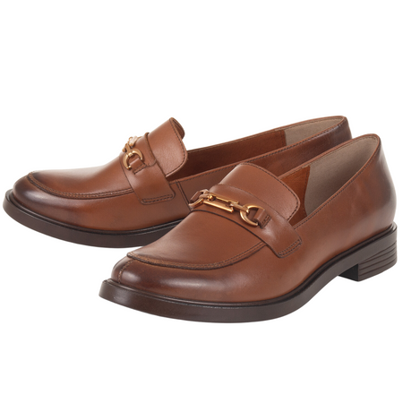 Mokasyny damskie skórzane marki Syrena SE 02902 brązowe