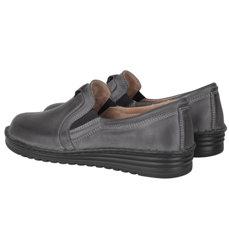 Szare półbuty damskie skórzane SOT 079/M marki Syrena