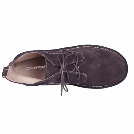 Skórzane trzewiki męskie polskiego producenta SYRENA 821 brąz