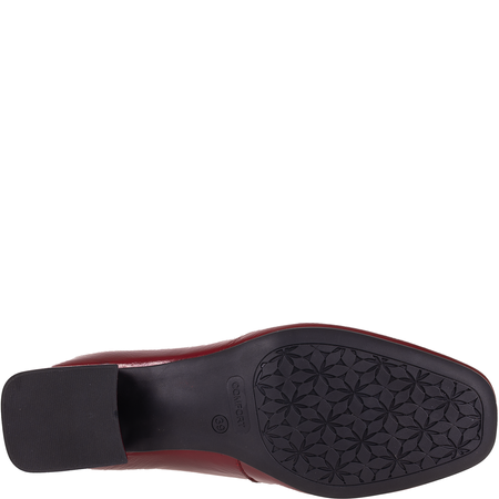 Czółenka skórzane Syrena SPU 1490V wiśniowe lakierowane