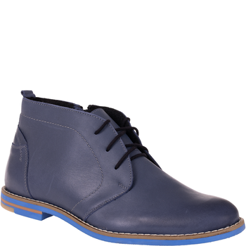 Trzewiki męskie Syrena SST 176 granatowe - skóra naturalna