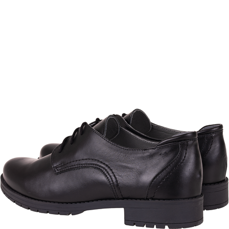 Skórzane półbuty Syrena SST 1753 czarne - klasyczna elegancja