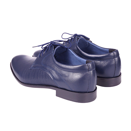 Półbuty wizytowe męskie skórzane Syrena SE 919B granat