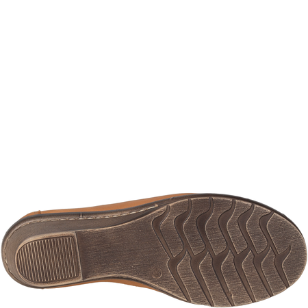 Półbuty damskie na koturnie Syrena SST 1593/50 rude