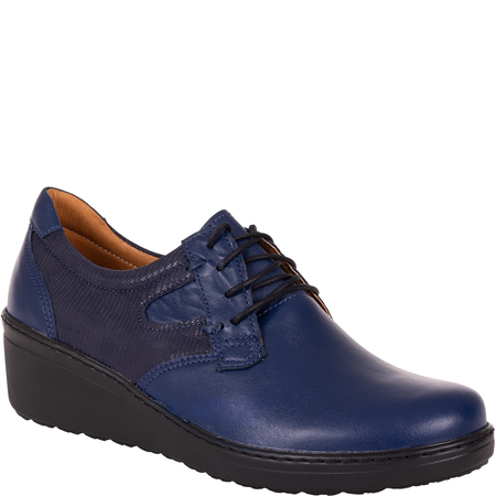 Komfortowe półbuty damskie skórzane Syrena SWB 192 granatowe