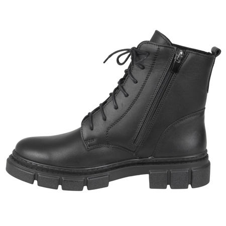 Trzewiki damskie Syrena SH 549 czarne - skóra naturalna