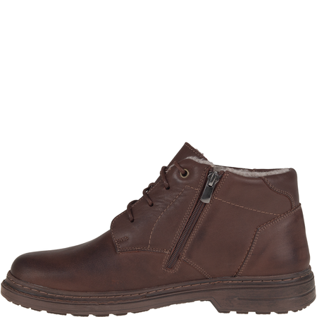 Wygodne skórzane trzewiki męskie Syrena SH 810 brązowe