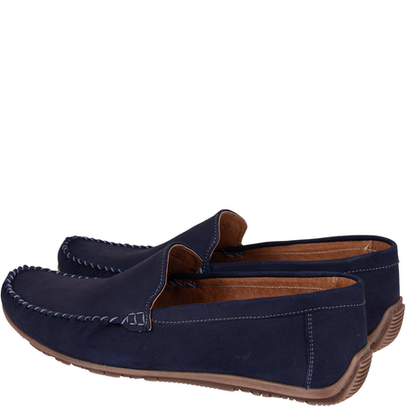 Granatowe mokasyny Syrena SI 398-483 skóra naturalna nubuk