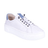 Półbuty damskie wiązane sneakersy skórzane WASAK 0679 biały+jeans