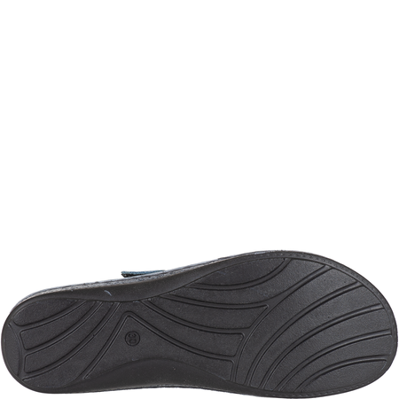 Niebieskie przewiewne półbuty na rzepy SST 1705/A marki Syrena