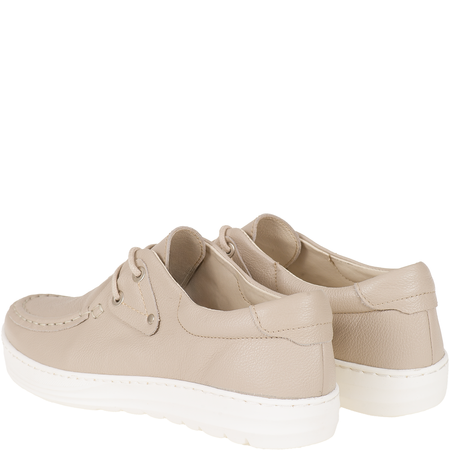 Syrena SH 363 ecru - skórzane półbuty damskie sznurowane