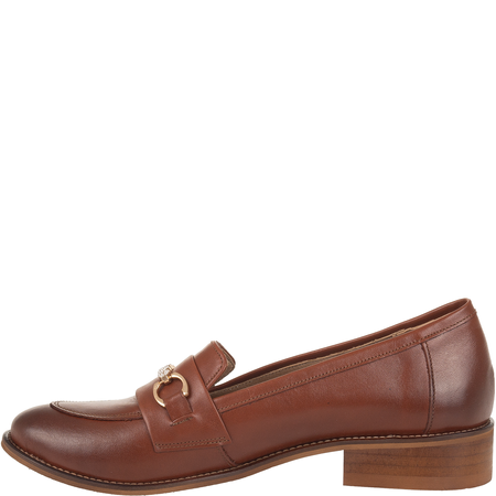 Mokasyny damskie Syrena SE P-287 brązowe, skóra licowa