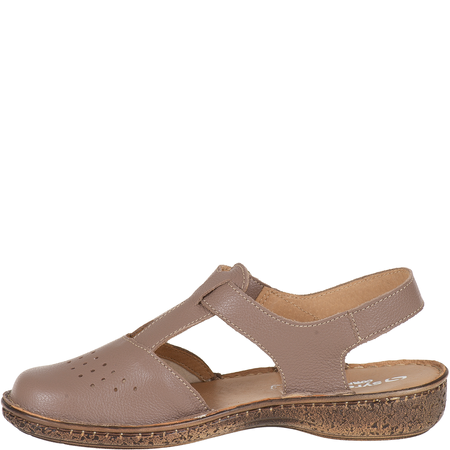 Sandały skórzane Syrena SH 128 khaki | Wygoda i styl