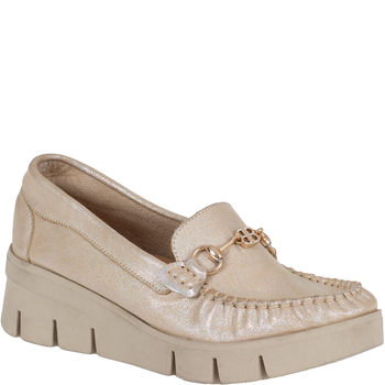 Skórzane mokasyny damskie Syrena SLA 989/B transparętny