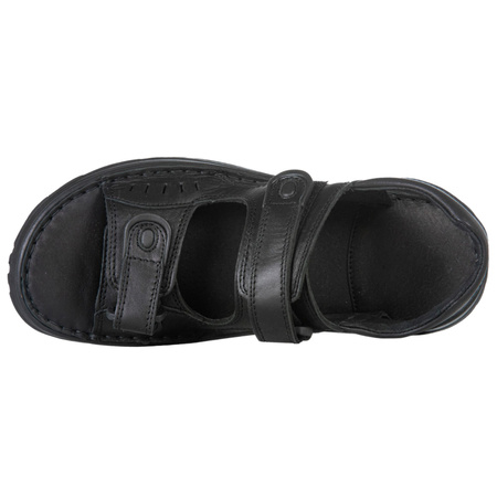 Sandały męskie skórzane w kolorze czarnym Syrena SST 108