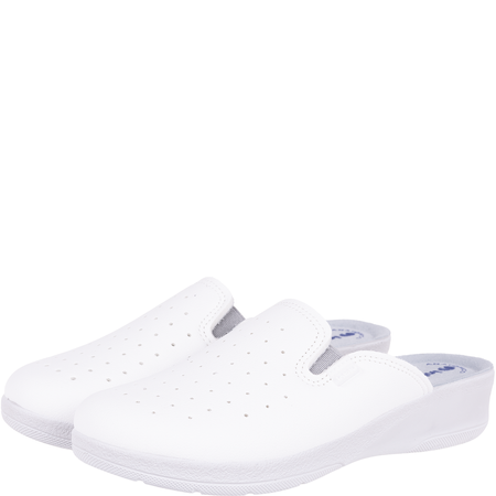 Białe klapki damskie Inblu 50000034 sanitarne z miękką wkładką