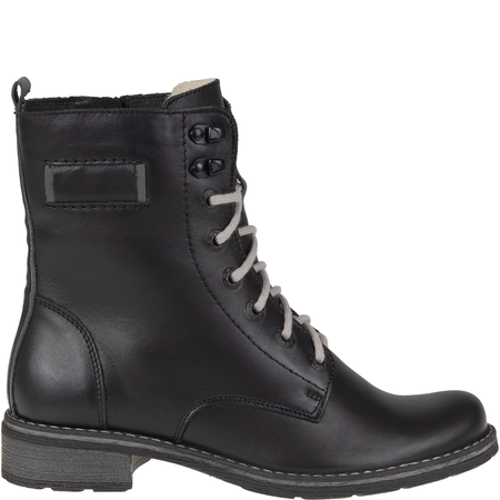 Botki skórzane Syrena SST 1183 – czarne, ocieplane