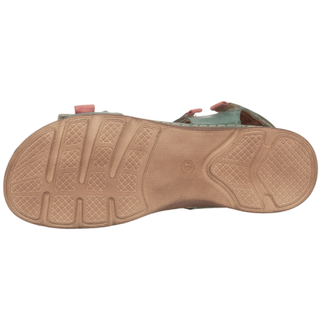 Sandały skórzane damskie marki Syrena SST 990 zielone