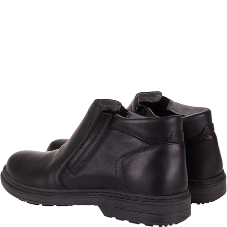 Trzewiki męskie Syrena SH 886 czarne – skóra naturalna