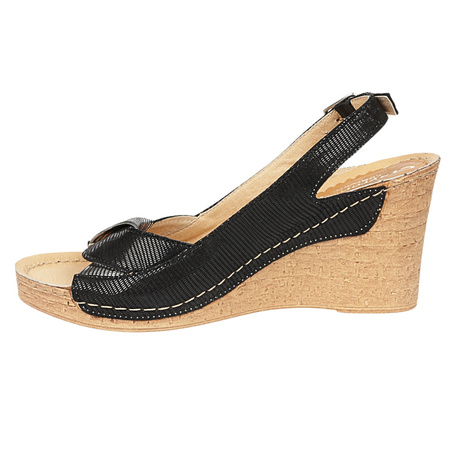 Skórzane sandały damskie Syrena SWB 530 czarne