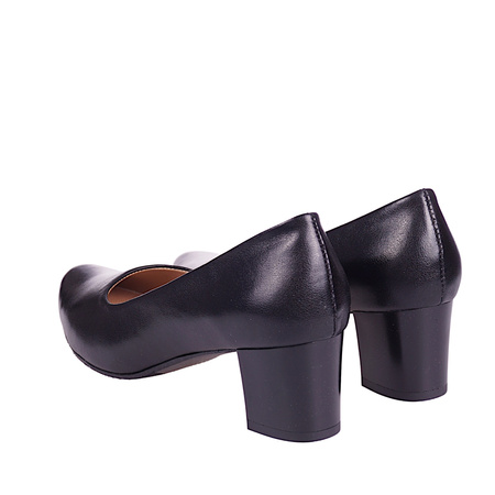 Czółenka damskie na obcasie skóra naturalna Syrena SE 7115 czarne