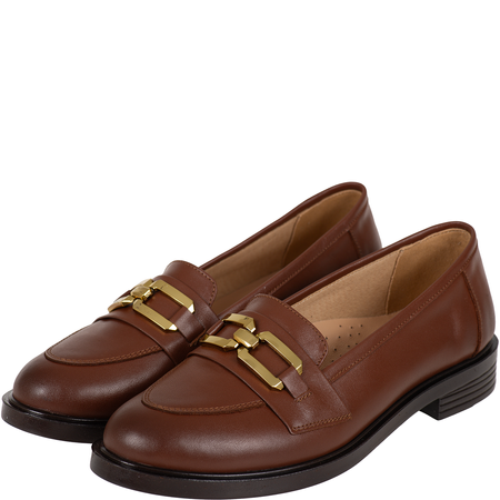 Mokasyny damskie Syrena SE P-287 brązowe, skóra naturalna