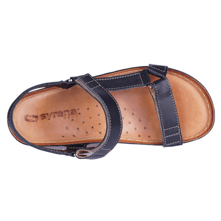 Sandały damskie skórzane SYRENA SBB 221056 czarne