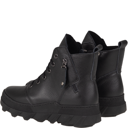 Modne botki Syrena SR 1222 czarne - skóra naturalna