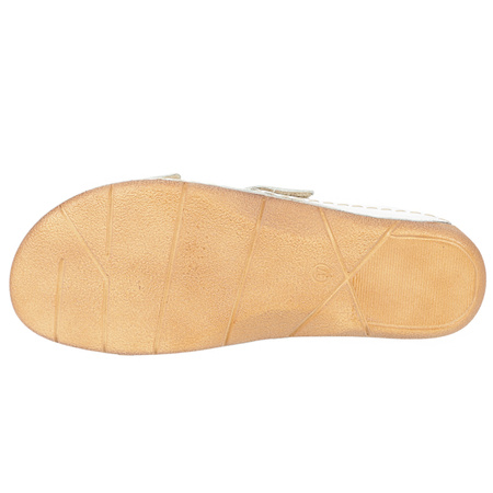 Klapki damskie eleganckie skórzane Syrena SWB 538 białe